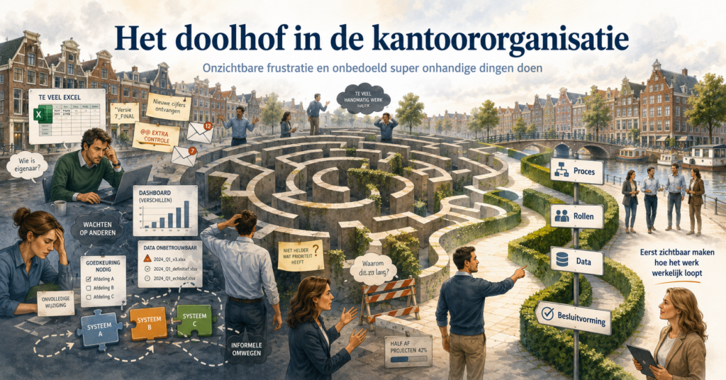Kantoororganisatie onzichtbare frustratie en onbedoeld super onhandige dingen doen