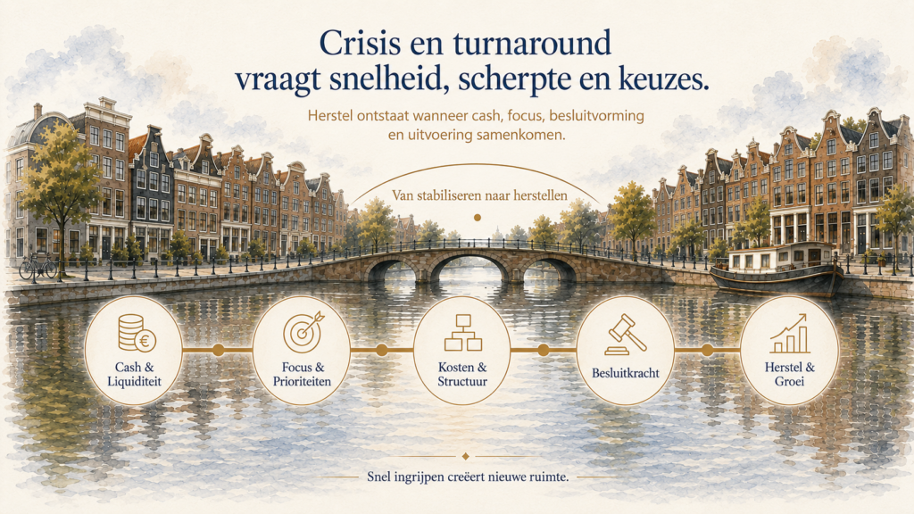 crisis turnaround scherpte snelheid keuzes